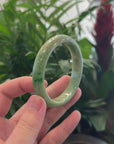 Genuine Burmese Unique Yellow Green Jadeite Jade Bangle (58.7 mm) 