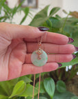 18k Rose Gold Genuine Jadeite Constellation (Taurus) Necklace with Diamonds