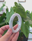 Baikalla Natural Burmese White-Green Jadeite Jade Bangle Bracelet (60.50 mm) 