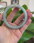 Baikalla™ "Classic Bangle" Genuine Burmese Green Jadeite Jade Bangle Bracelet (62.58mm) 