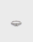 Baikalla 14k White Gold Rose Cut Diamond Engagement Ring