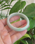 Classic Natural Lavender- Green Jadeite Jade Bangle Bracelet (55.96 mm) 