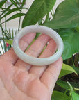 Genuine Burmese Lavender & Green Jadeite Jade Bangle Bracelet ( 55 mm ) 