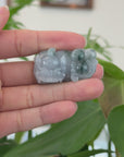 Genuine Burmese Ice Blue-Green Jadeite Jade PiXiu Pendant Necklace