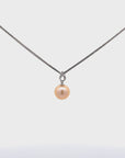 Baikalla 18k White Gold Culture Pink River Pearl Necklace With Diamond Bail