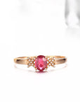 Baikalla Jewelry Gold Ruby Ring Baikalla™ 18k Rose Gold & Natural A Ruby ( 2/5 ct )Ring With Diamonds