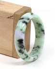 Baikalla Jewelry Jadeite Jade Bangle Bracelet Natural Jadeite Lavender Green Bangle Bracelet (54mm)