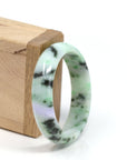 Baikalla Jewelry Jadeite Jade Bangle Bracelet Natural Jadeite Lavender Green Bangle Bracelet (54mm)