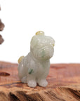 Baikalla Jewelry Jade Carving Necklace Baikalla™ Natural Jadeite Jade Shar Pei Dog Carving, Collectibles