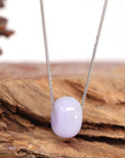 Baikalla Jewelry Jade Pendant Necklace Baikalla™ "Good Luck Button" Necklace Real Lavender Jade Lucky KouKou Pendant Necklace