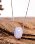 Baikalla Jewelry Jade Pendant Necklace Baikalla™ "Good Luck Button" Necklace Real Lavender Jade Lucky KouKou Pendant Necklace