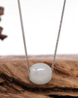 Baikalla Jewelry Jade Pendant Necklace Baikalla™ "Good Luck Button" Necklace Real Ice Blue Green Jade Lucky TongTong Pendant Necklace