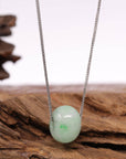 Baikalla Jewelry Jade Pendant Necklace Baikalla™ "Good Luck Button" Necklace Real Rich Green Jade Lucky KouKou Pendant Necklace