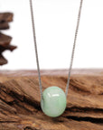 Baikalla Jewelry Jade Pendant Necklace Baikalla™ "Good Luck Button" Necklace Real Rich Green Jade Lucky KouKou Pendant Necklace