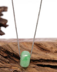 Baikalla Jewelry Jade Pendant Necklace Baikalla™ "Good Luck Button" Necklace Real Rich Green Jade Lucky KouKou Pendant Necklace