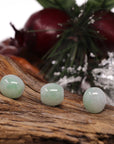 Baikalla Jewelry Jade Pendant Necklace Baikalla™ "Good Luck Button" Necklace Real Ice Blue Green Jade Lucky TongTong Pendant Necklace