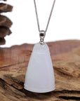 Baikalla Jewelry Jade Pendant Necklace Genuine Burmese Lavender Jadeite Jade Bamboo Pendant Necklace