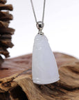 Baikalla Jewelry Jade Pendant Necklace Genuine Burmese Lavender Jadeite Jade Bamboo Pendant Necklace