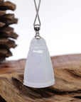 Baikalla Jewelry Jade Pendant Necklace Genuine Burmese Lavender Jadeite Jade Bamboo Pendant Necklace