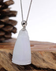 Baikalla Jewelry Jade Pendant Necklace Genuine Burmese Lavender Jadeite Jade Bamboo Pendant Necklace