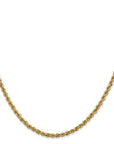 Baikalla Jewelry 14K Yellow Gold Chain 18 in 14K 2.5 mm Solid Diamond-cut Rope with Lobster Clasp Gold Chain