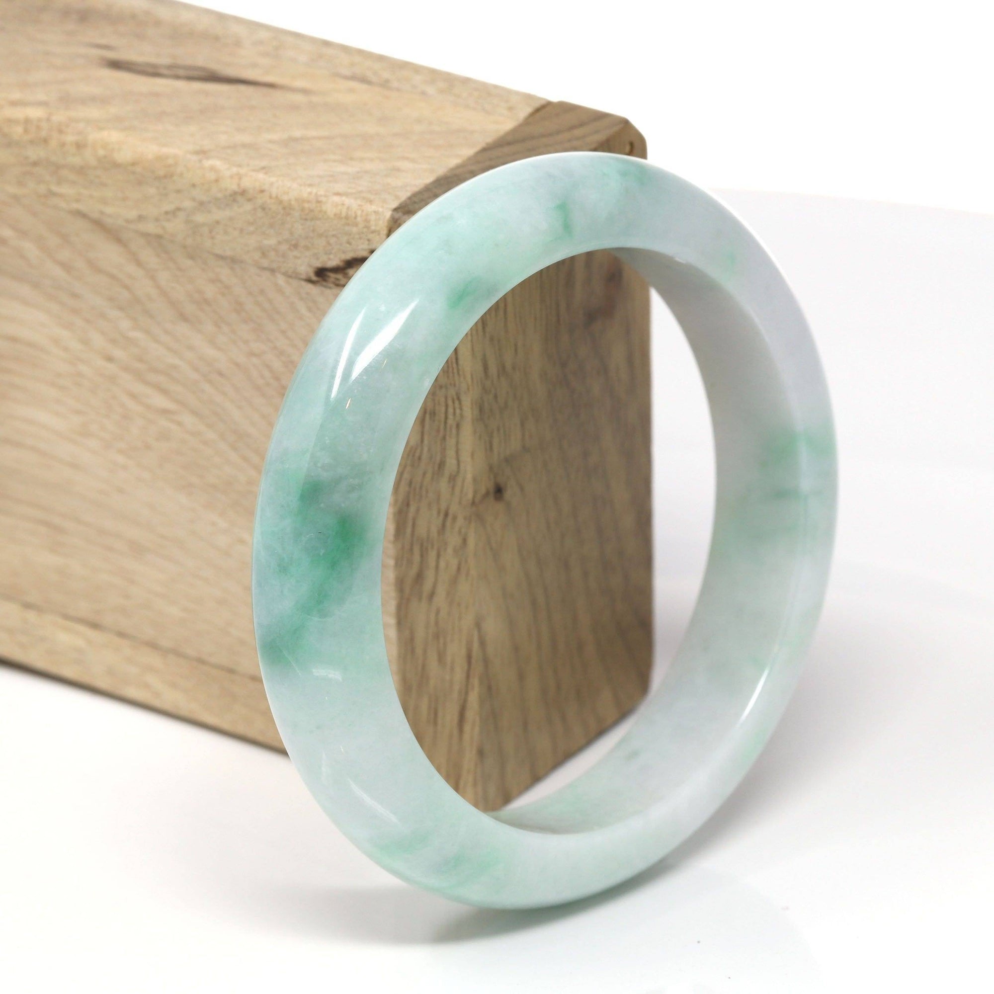 Baikalla Jewelry Jadeite Jade Bangle Bracelet Baikalla™ "Classic Bangle" Genuine Burmese High Quality Jadeite Jade Bangle Bracelet (58.52mm) #532