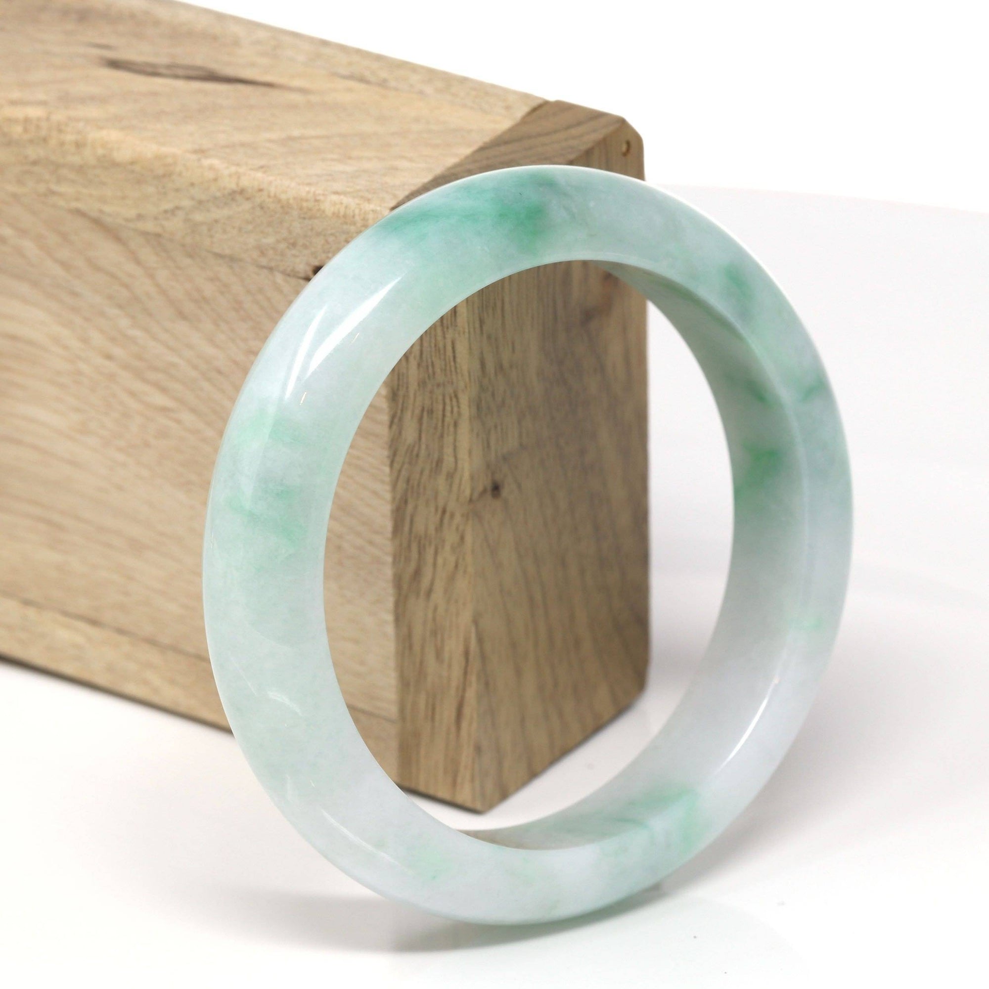 Baikalla Jewelry Jadeite Jade Bangle Bracelet Baikalla™ "Classic Bangle" Genuine Burmese High Quality Jadeite Jade Bangle Bracelet (58.52mm) #532