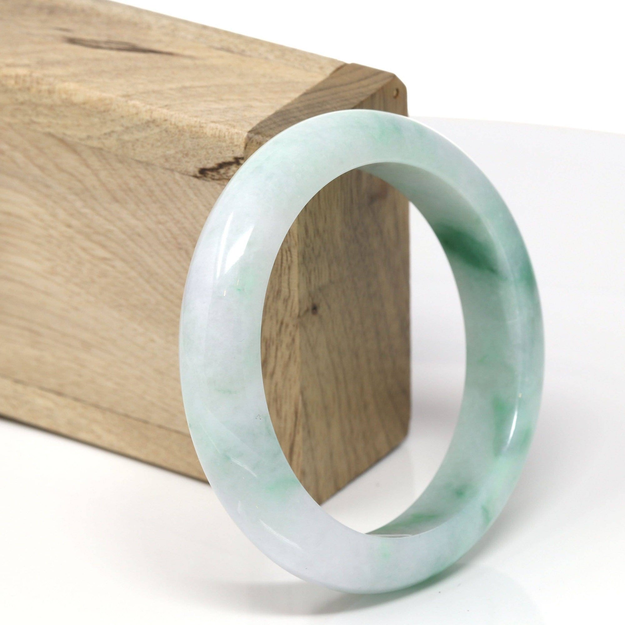 Baikalla Jewelry Jadeite Jade Bangle Bracelet Baikalla™ "Classic Bangle" Genuine Burmese High Quality Jadeite Jade Bangle Bracelet (58.52mm) #532