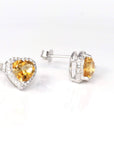 Baikalla Jewelry Silver Gemstones Earrings Citrine Baikalla™ Classic Sterling Silver Natural Amethyst Citrine Garnet Earrings With CZ