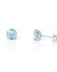 Baikalla Jewelry Silver Gemstones Earrings Baikalla™ Classic Sterling Silver Natural Swiss Blue Topaz Stud Earrings