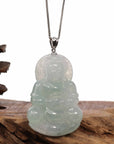 Baikalla Jewelry Jade Guanyin Pendant Necklace Copy of Baikalla 14k "Goddess of Compassion" Genuine Burmese Jadeite Jade Guanyin Necklace