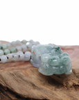 Baikalla Jewelry genuine jadeite carving Baikalla™ Pi Xiu Genuine Burmese Blue Green Jadeite Jade PiXiu Pendant Necklace (FengShui Lucky)