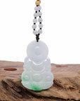 Baikalla Jewelry Jade Guanyin Pendant Necklace Baikalla "Goddess of Compassion" Genuine Burmese Jadeite Jade Guanyin Lotus Necklace