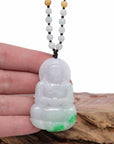 Baikalla Jewelry Jade Guanyin Pendant Necklace Baikalla "Goddess of Compassion" Genuine Burmese Jadeite Jade Guanyin Lotus Necklace