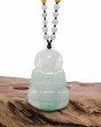 Baikalla Jewelry Jade Guanyin Pendant Necklace Baikalla "Goddess of Compassion" Genuine Burmese Jadeite Jade Guanyin Lotus Necklace