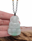 Baikalla Jewelry Jade Guanyin Pendant Necklace Baikalla "Goddess of Compassion" Genuine Burmese Jadeite Jade Guanyin Lotus Necklace