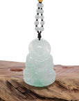 Baikalla Jewelry Jade Guanyin Pendant Necklace Baikalla "Goddess of Compassion" Genuine Burmese Jadeite Jade Guanyin Lotus Necklace