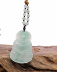 Baikalla Jewelry Jade Guanyin Pendant Necklace Baikalla "Goddess of Compassion" Genuine Burmese Jadeite Jade Guanyin Lotus Necklace