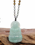 Baikalla Jewelry Jade Guanyin Pendant Necklace Baikalla "Goddess of Compassion" Genuine Burmese Jadeite Jade Guanyin Lotus Necklace