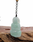 Baikalla Jewelry Jade Guanyin Pendant Necklace Baikalla "Goddess of Compassion" Genuine Burmese Jadeite Jade Guanyin Lotus Necklace