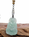 Baikalla Jewelry Jade Guanyin Pendant Necklace Baikalla "Goddess of Compassion" Genuine Burmese Jadeite Jade Guanyin Lotus Necklace