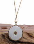 Baikalla Jewelry Jade Pendant Necklace Baikalla "Good Luck Button" Necklace White Jadeite Jade Lucky KouKou Pendant Necklace