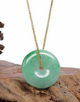 Baikalla Jewelry Jade Pendant Necklace Baikalla "Good Luck Button" Jadeite Jade Lucky KouKou Pendant Necklace