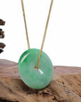 Baikalla Jewelry Jade Pendant Necklace Pendant Only Baikalla "Good Luck Button" Jadeite Jade Lucky KouKou Pendant Necklace