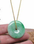 Baikalla Jewelry Jade Pendant Necklace Baikalla "Good Luck Button" Jadeite Jade Lucky KouKou Pendant Necklace