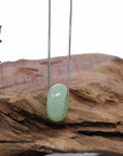 Baikalla Jewelry Jade Pendant Necklace Baikalla™ "Good Luck Button" Necklace Real Rich Green Jade Lucky KouKou Pendant Necklace