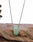 Baikalla Jewelry Jade Pendant Necklace Baikalla™ "Good Luck Button" Necklace Real Rich Green Jade Lucky KouKou Pendant Necklace