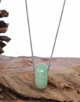 Baikalla Jewelry Jade Pendant Necklace Baikalla™ "Good Luck Button" Necklace Real Rich Green Jade Lucky KouKou Pendant Necklace