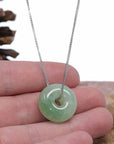 Baikalla Jewelry Jade Pendant Necklace Baikalla™ "Good Luck Button" Necklace Real Rich Green Jade Lucky KouKou Pendant Necklace