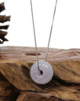 Baikalla Jewelry Jade Pendant Necklace Copy of Baikalla "Good Luck Button" Necklace Lavender Jadeite Jade Lucky KouKou Pendant Necklace